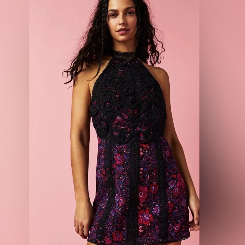 NWT New Free People Miss You Mini Dress HALTER $250 SZ 2